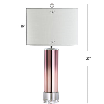 Edward 27" Glass/Crystal LED Table Lamp - JONATHAN Y